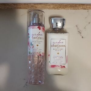 Bath & Body Works Gingham Gorgeous Pink Lotion and Mist Set